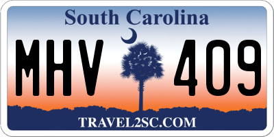 SC license plate MHV409