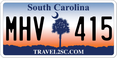 SC license plate MHV415