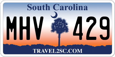 SC license plate MHV429