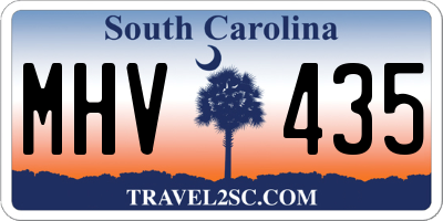 SC license plate MHV435