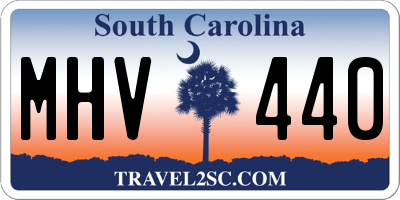 SC license plate MHV440