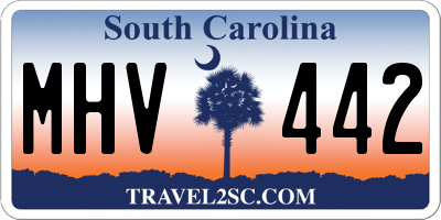 SC license plate MHV442