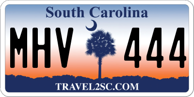 SC license plate MHV444