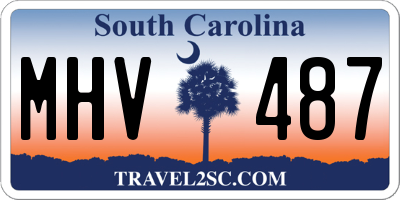 SC license plate MHV487