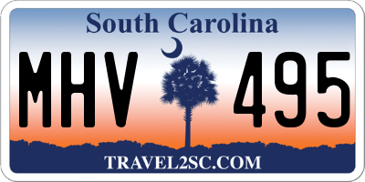 SC license plate MHV495