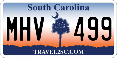 SC license plate MHV499