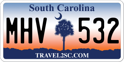 SC license plate MHV532