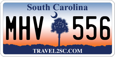 SC license plate MHV556