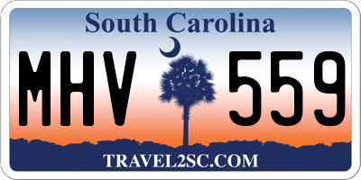 SC license plate MHV559