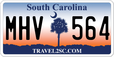 SC license plate MHV564