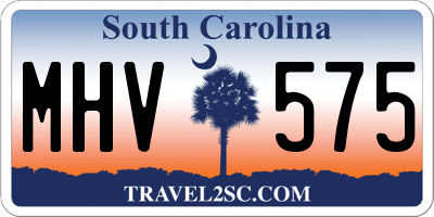 SC license plate MHV575
