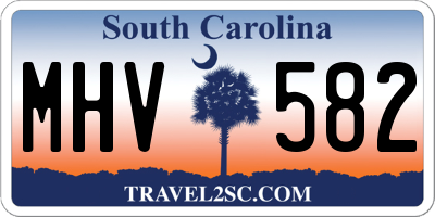 SC license plate MHV582