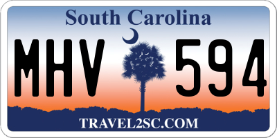 SC license plate MHV594