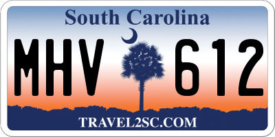 SC license plate MHV612