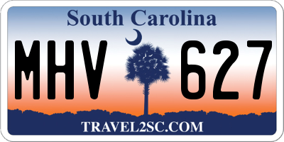 SC license plate MHV627
