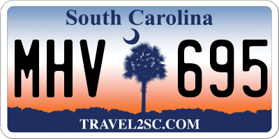 SC license plate MHV695