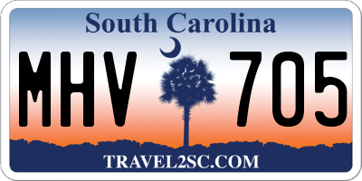 SC license plate MHV705