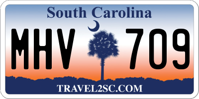 SC license plate MHV709
