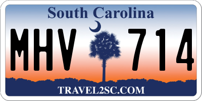 SC license plate MHV714
