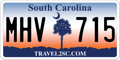 SC license plate MHV715