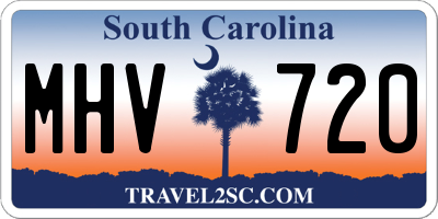 SC license plate MHV720