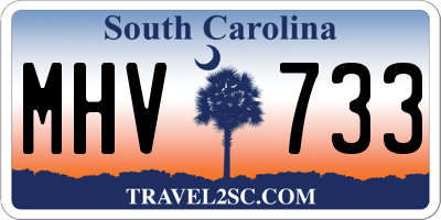 SC license plate MHV733
