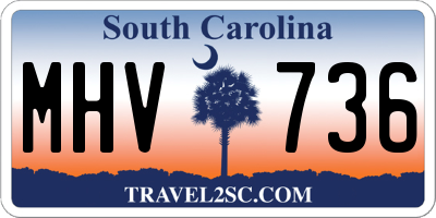 SC license plate MHV736