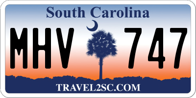 SC license plate MHV747