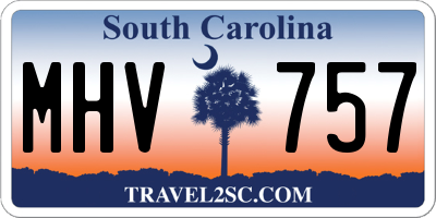 SC license plate MHV757