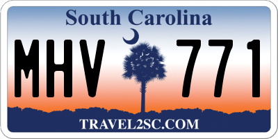SC license plate MHV771
