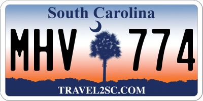 SC license plate MHV774
