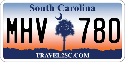 SC license plate MHV780