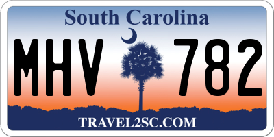 SC license plate MHV782