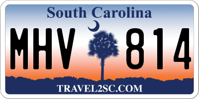 SC license plate MHV814