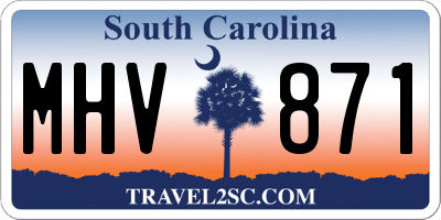 SC license plate MHV871