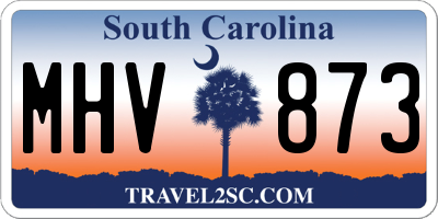 SC license plate MHV873