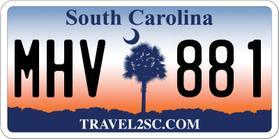 SC license plate MHV881