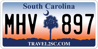 SC license plate MHV897