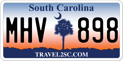 SC license plate MHV898
