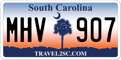SC license plate MHV907