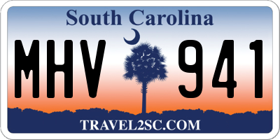 SC license plate MHV941