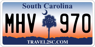 SC license plate MHV970