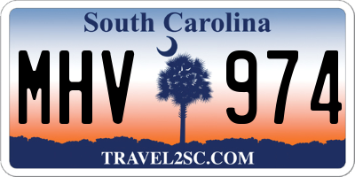 SC license plate MHV974