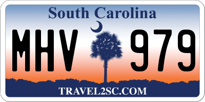 SC license plate MHV979