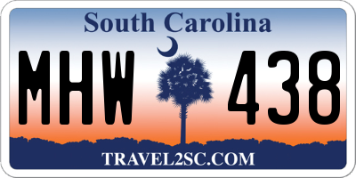 SC license plate MHW438