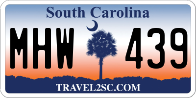 SC license plate MHW439