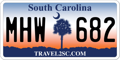 SC license plate MHW682
