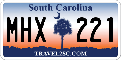 SC license plate MHX221