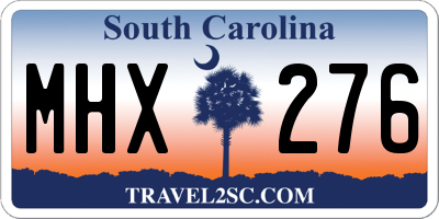 SC license plate MHX276