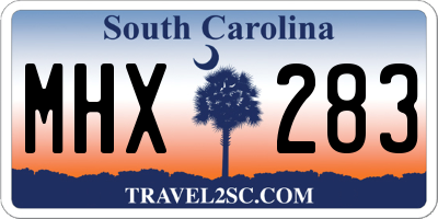SC license plate MHX283